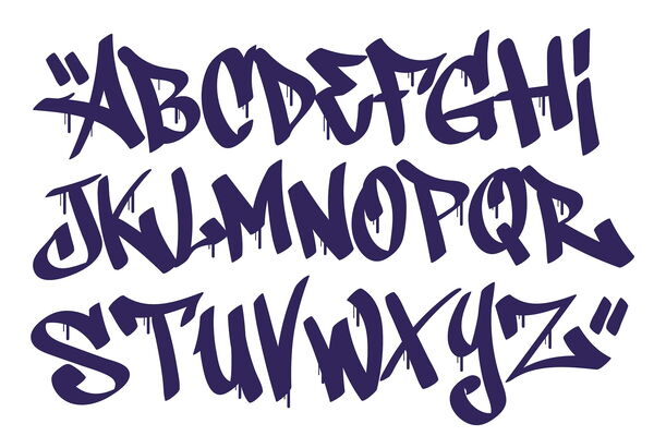 Graffiti alphabet letters used for Hip Hop albums