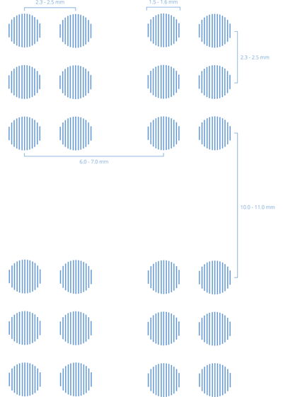 Spacing of Braille