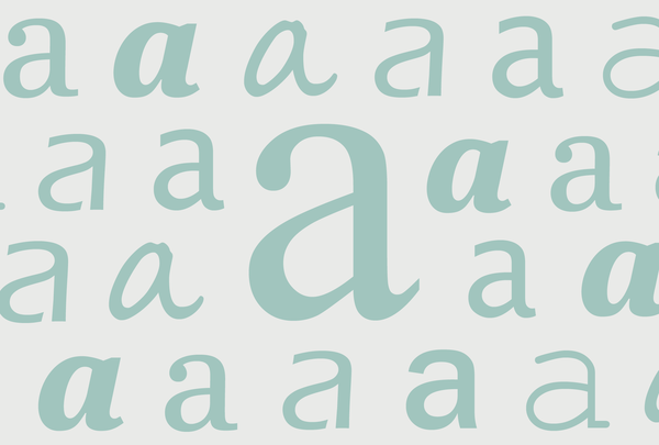 "A"s in verschiedenen Schriftarten